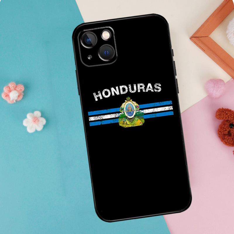 Honduran Flag Phone Case For iPhone 16 15 14 13 12 11 Pro Max Plus Mini XR 16e Funda Silicone Back Cover