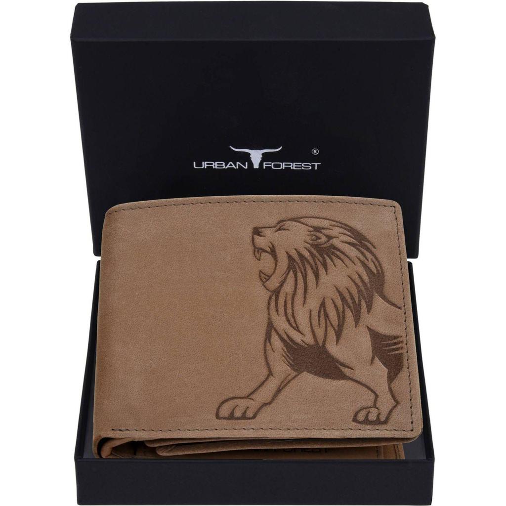 Мужской повседневный, формальный, модный кошелек из натуральной кожи с RFID-меткой - стандартный размер (6 слотов для карт)