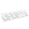 ELECOM Washable Wired Keyboard, Waterproof, IPX5 Compliant, Membrane, Full Size, with Numeric Keypad, White, TK-WS01UMKWH