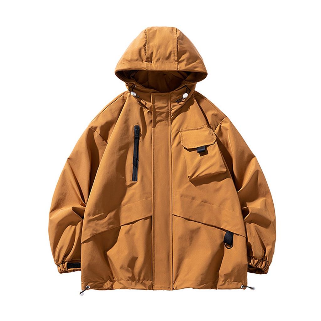 Осенняя новая мужская куртка, функциональное пальто со стоячим воротником, модная свободная куртка, рабочее пальто
