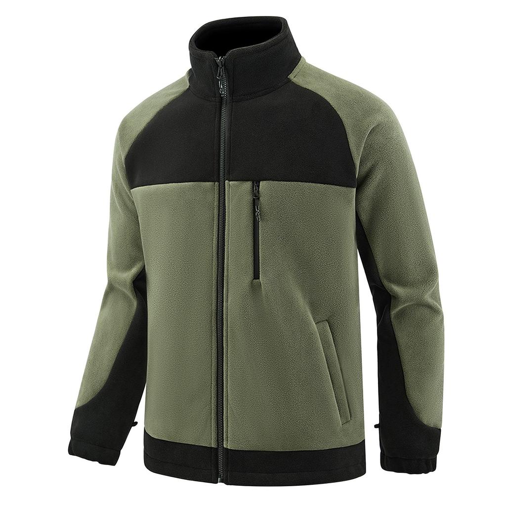 Мужской зимний спортивный кардиган свитер флисовая теплая куртка