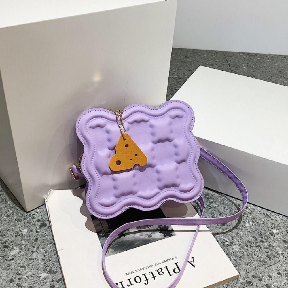 Повседневная сумка-мессенджер из искусственной кожи Мини-сумка через плечо Простая сумка через плечо Cheese Shopping