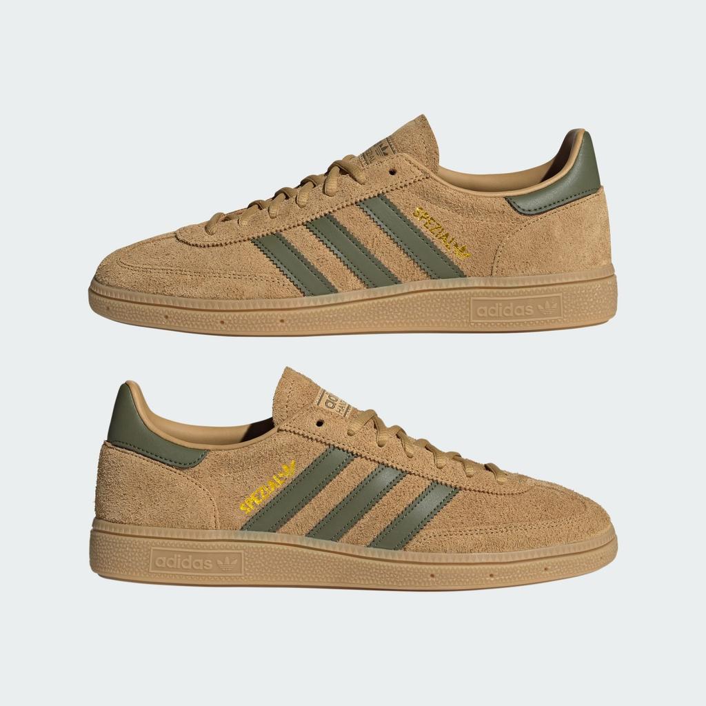 JQ8298 adidas Handball Spezial Золотисто-бежевый Фокусный оливковый Резина (Мужской)