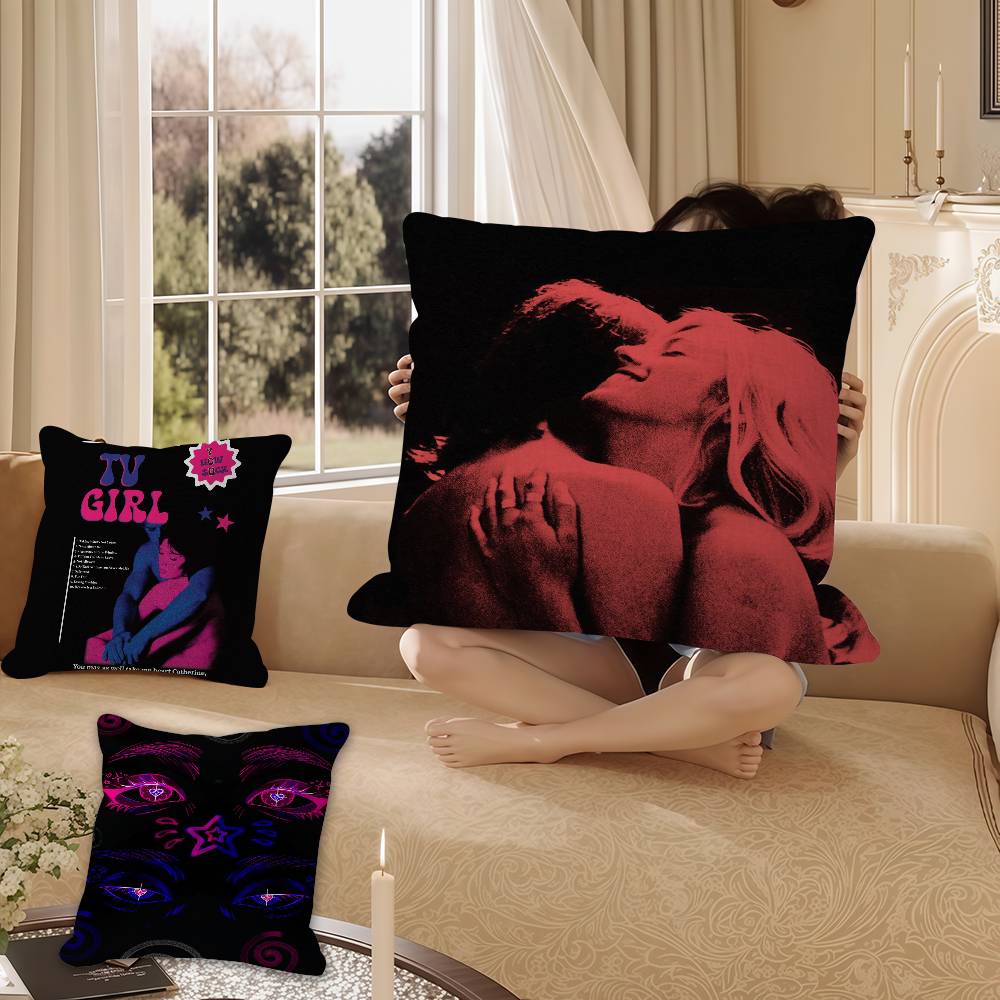 TV Girl Who Really Cares Pillow Gift Home Office Decoration Bedroom Sofa Car Cushion Cover case x