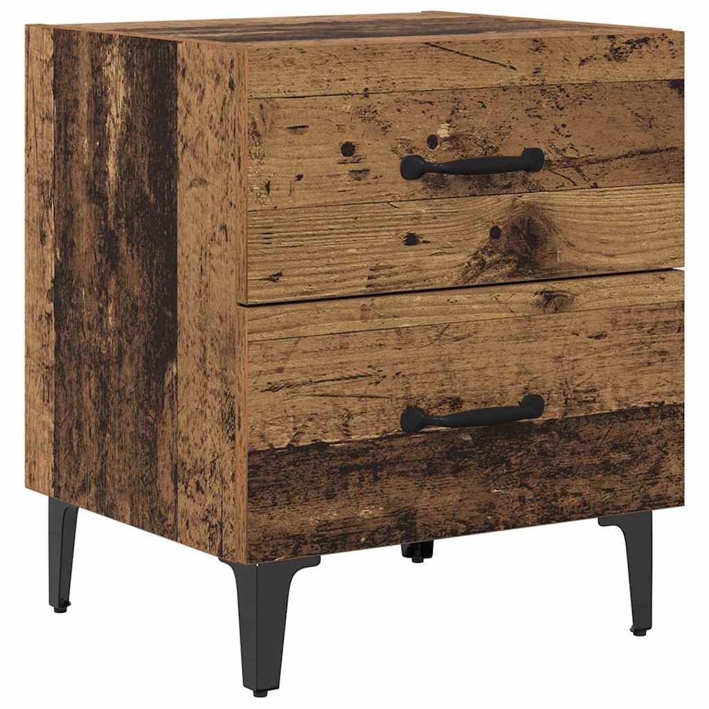 Nightstand Rustic Wood Look 40 x 35 x 47.5 cm Engineered Wood