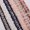 1 Yard DIY Craft Gold Handmade Sewing Supplies Costume Dress Fabric Ribbon Pearl Beaded Lace Trim