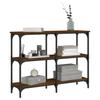 Console Table Brown Oak Effect 100x29x75 cm Particleboard