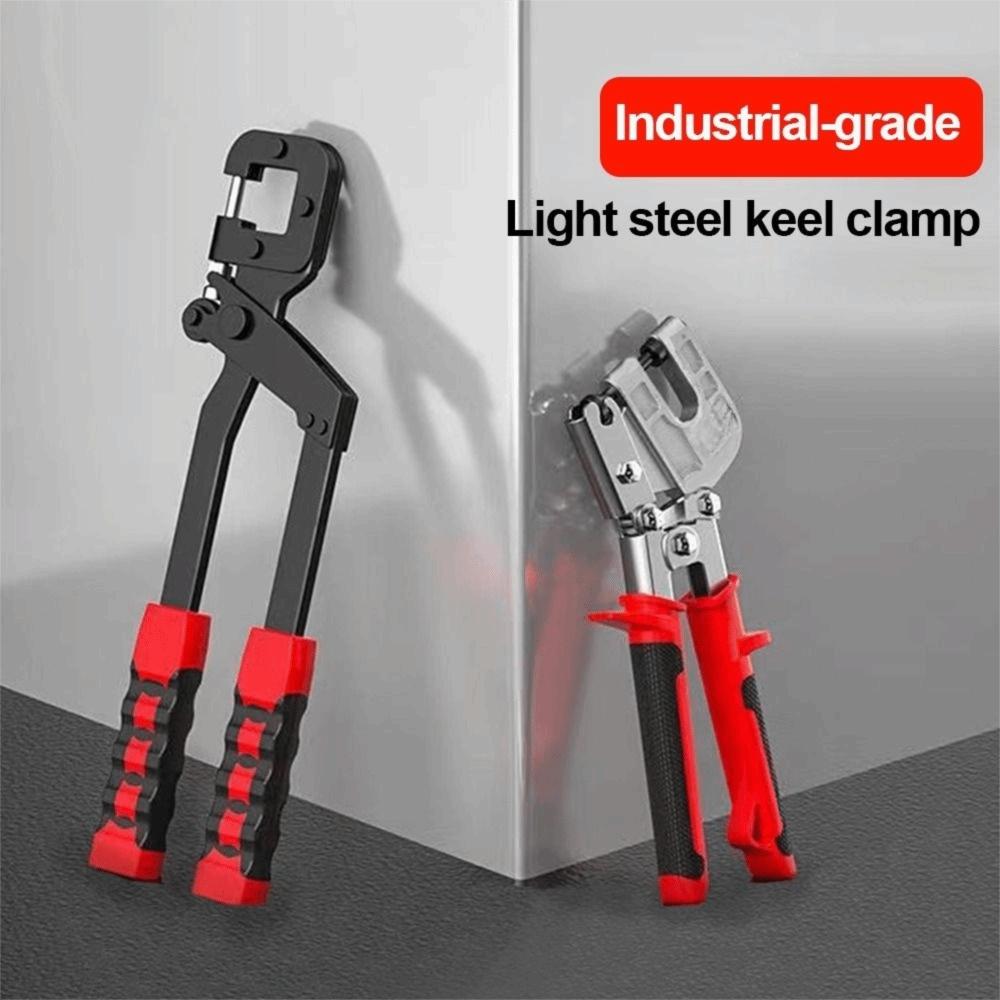 Flat Hole Keel Crimping Pliers Heavy-Duty Stud Crimper Keel Clamp  Gypsum Board Installation
