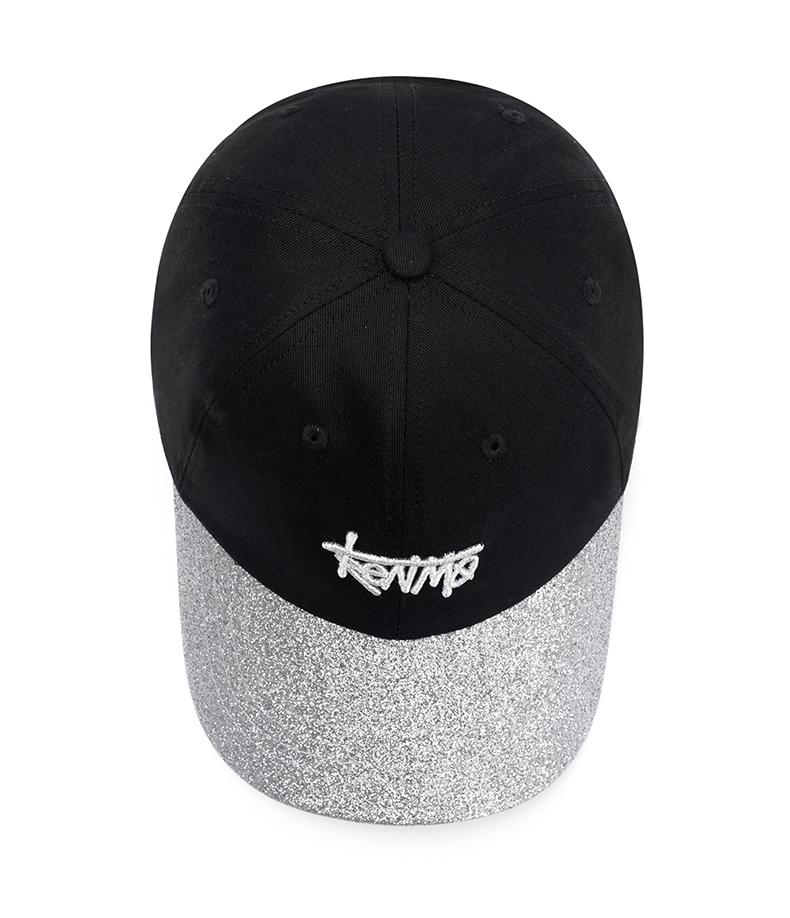 KENMO shiny pink brim 3D logo outdoor street fashion hip-hop men and women duck tongue baseball