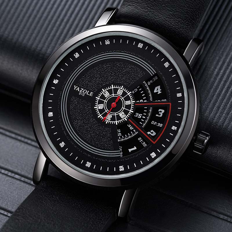 Relogio YAZOLE Men Watches s Fashion PU Strap Casual Unique Quartz Watch For Men Waterproof Wristwatch Reloj Hombre