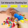 Бесшумная игрушка для кошки для самостоятельной игры: Плюшевая пусковая установка для мячей с эластичными и статическими функциями