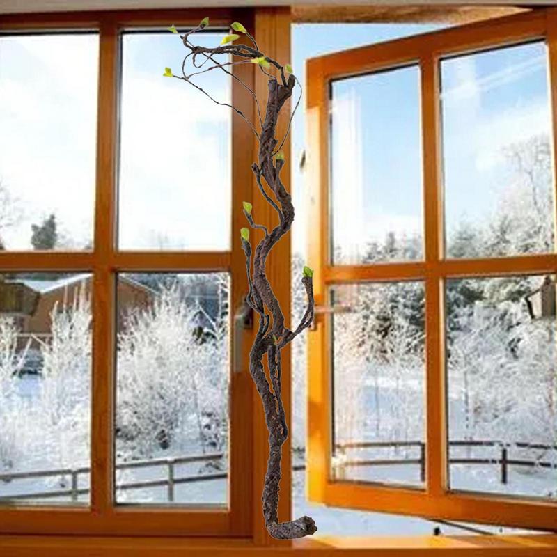 Имитация Искусственные Деревья Ствол Ветви Растения Веточки Настенный Подвесной Лиана Ротанг Шелковая Гибкая Цветочная Лоза Дом Свадьба Сад