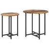 Modern Metal Frame Side Table Set of 2, High and Low, Living Room Decorative Tables, Coffee Tables