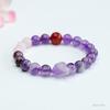Juan Yu Natural Nine Purple Li Fire Multi-Treasure Red Agate Beaded Crystal Bracelet