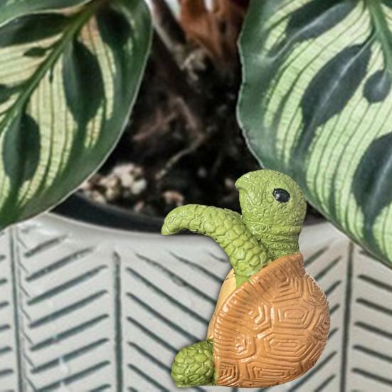 Sea Turtle Planter Hanger Resin Climbing Turtle Flower Pot Sculpture Hanging Turtle Statue for Succulents Herbs Flowers Planter Edge Decor