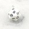 20-Sided Acrylic Dice Keychain - Transparent Solid Color Jewelry Charm