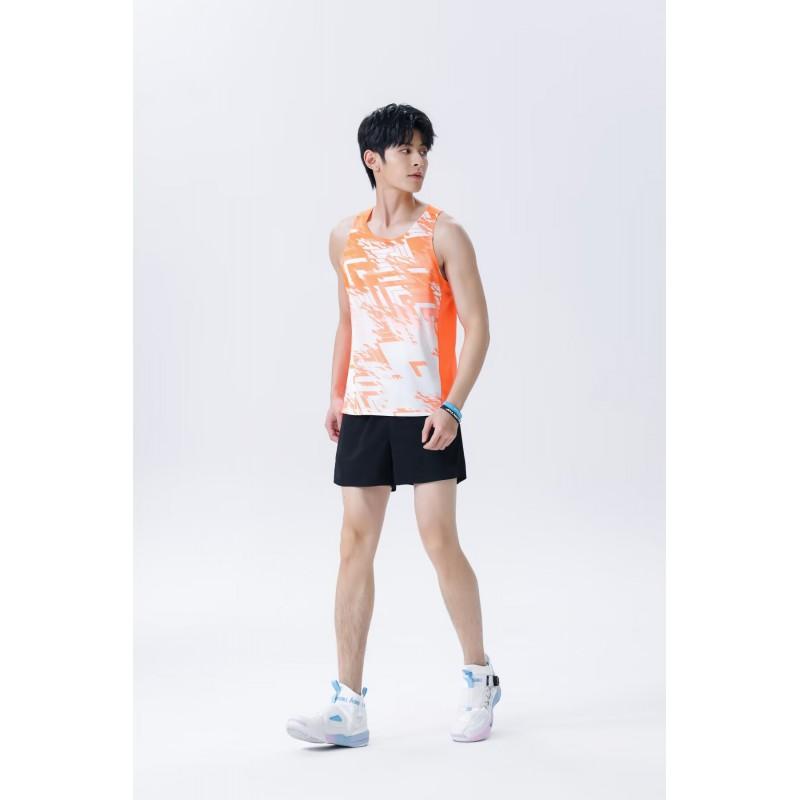Men Women Running Track Suit Set Athletic Training Vest Marathon Competition Sportswear Breathable Quick Dry