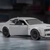 Новый 1:24 Dodge Challenger SRT Модель автомобиля из легкого сплава Литой металлический спортивный автомобиль Модель транспортного средства Коллекционная имитация Звук и свет Детская игрушка Подарок для мальчика
