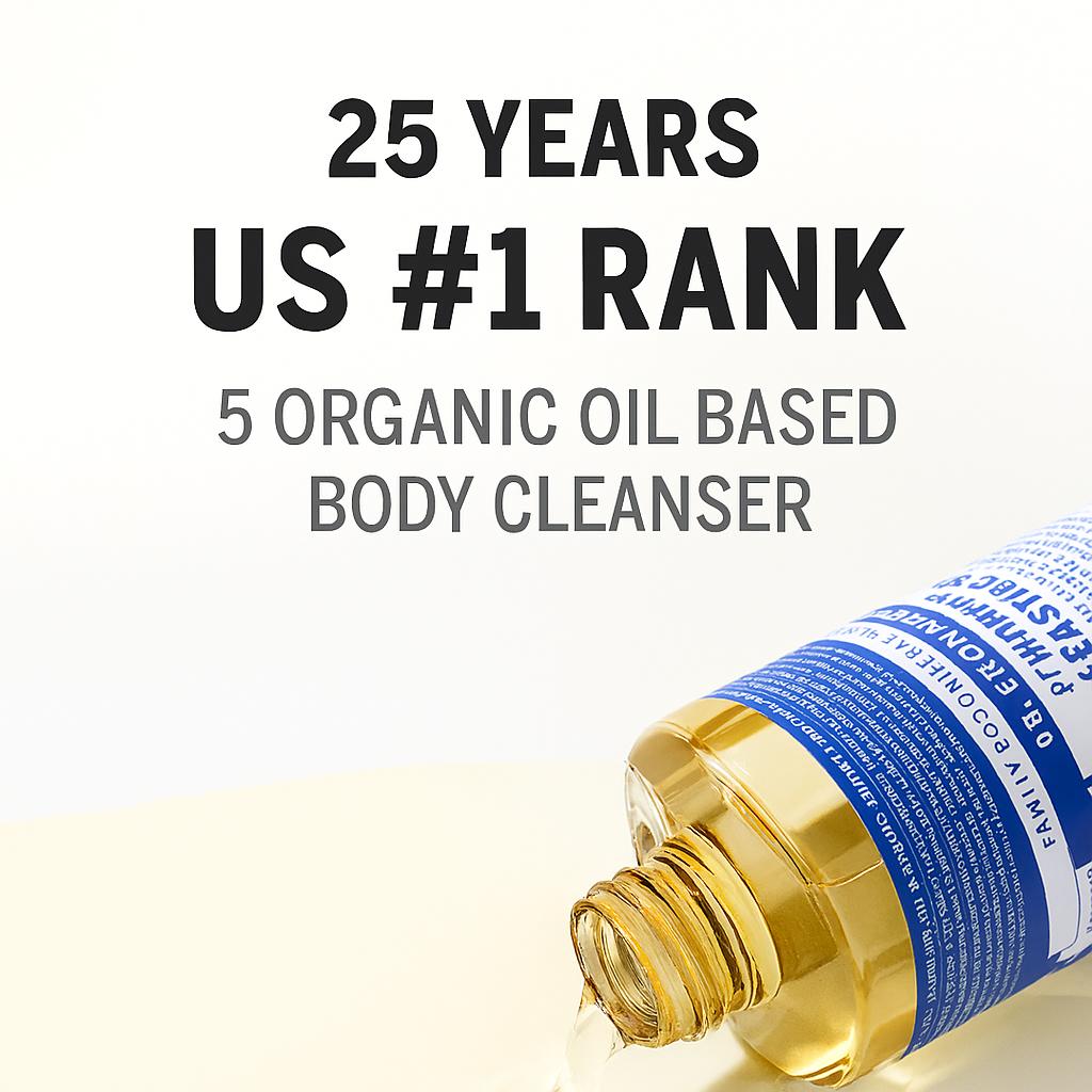 Доктор. Жидкое мыло Кастильское с перечной мятой Bronner's 950 мл