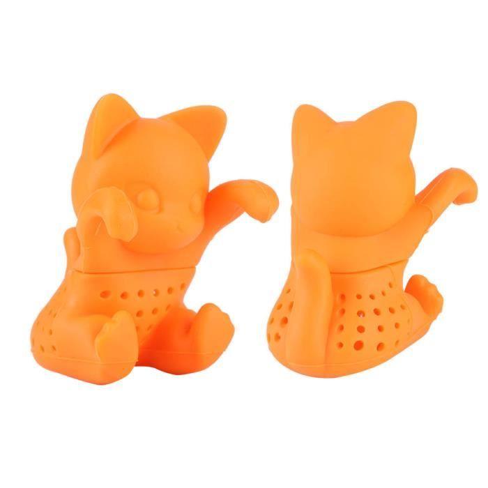 ESTINK Infuseur à thé Accessoire d'infuseur de thé en silicone en forme de chat en forme de chat pour le bureau à domicile