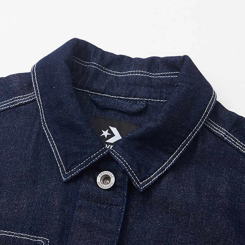 Converse Indigo Chore Jackets Coats Women's Dark Blue (Unisex) Jackets 10026052 A01