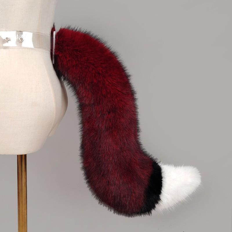 Y2K Anime Wolf Ear Headband Tail Set Cosplay Costume Party Animal Roleplay Plush Accessory