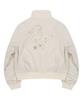Ojos Reversible Fleece Bomber Jacket / Beige