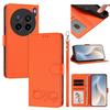 Happy Heart Pattern Magnetic Closure Vegan Leather Phone Case With Wrist Strap For vivo X200 FE