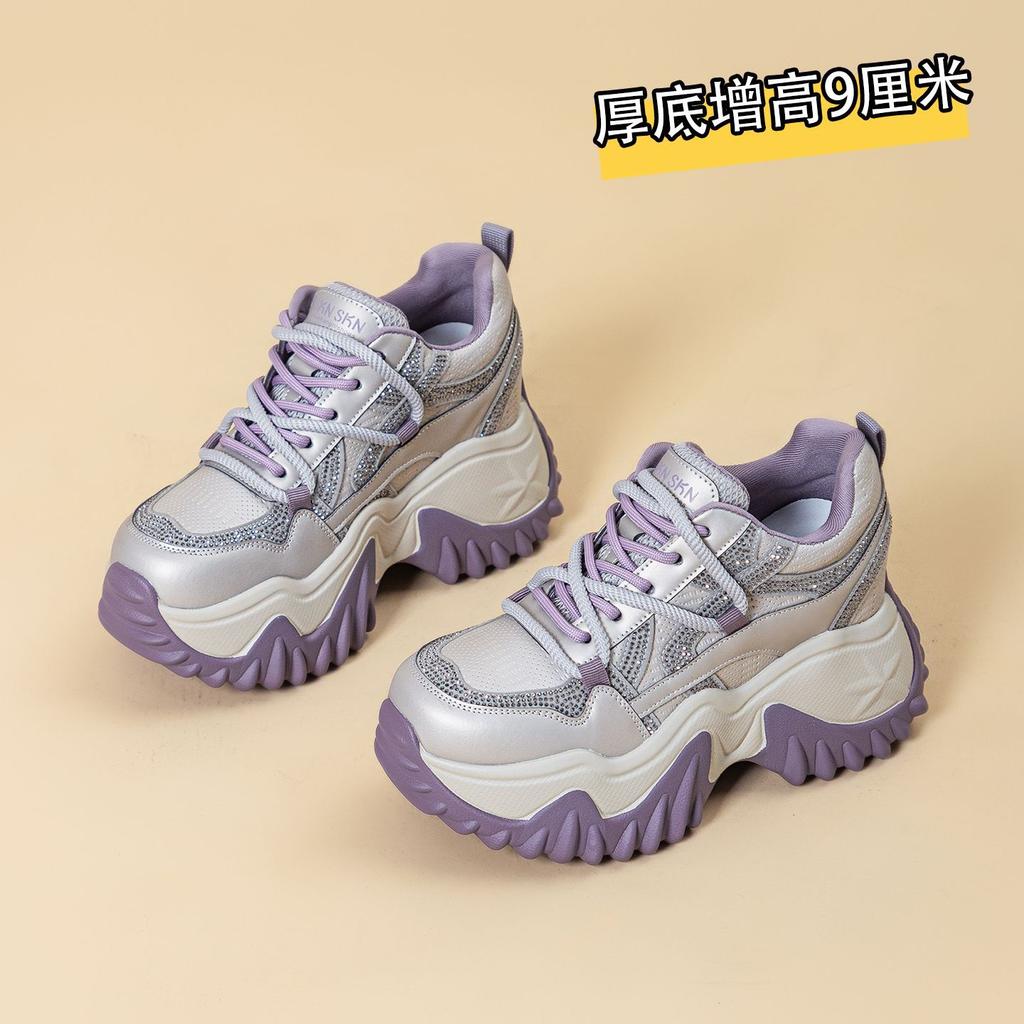 9Cm muffin thick sole inner height increase shorty Le 2026 spring new single shoes dad shoes women ins