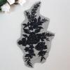 Сетчатые Тканевые Нашивки с Вышивкой Блестками 3D Цветы Термонаклейки Цветочные Нашивки Свадебные Аксессуары