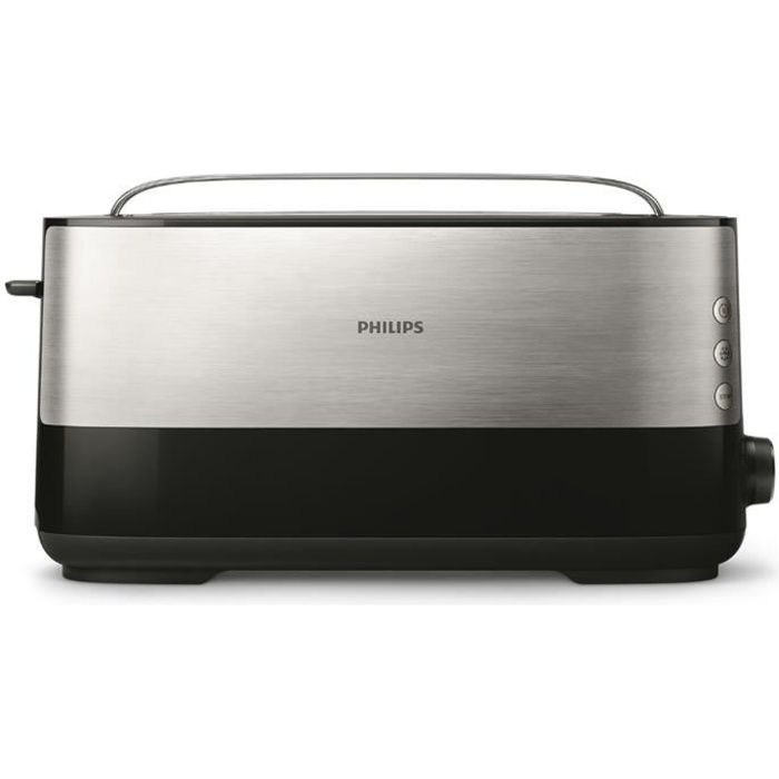 Grille-pain - PHILIPS - HD2692/90 - Collection Métal petit déjeuner - 1 fente longue - 950W - Inox