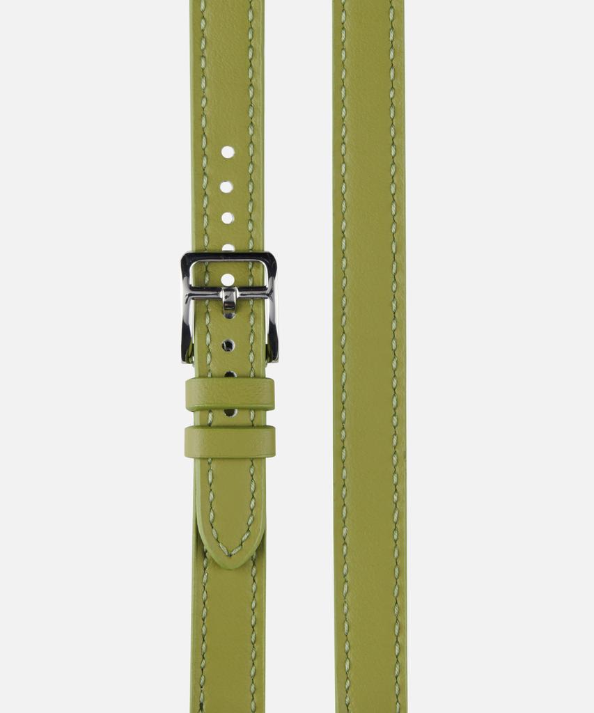 Adeo Apple Watch Двойной ремешок Тонкий Double Tour Веганская кожа Зеленый оливковый (Тип B)