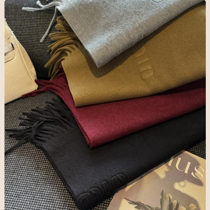 High Quality Scarf Women Autumn Winter Solid Color Simple Classic Wool Blend Muffler Female New Type Versatile Warm Shawl