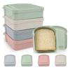 Keep Freshing With Lid Lunch Box Bread Container Toast Box Dessert Container Sandwich Storage Case