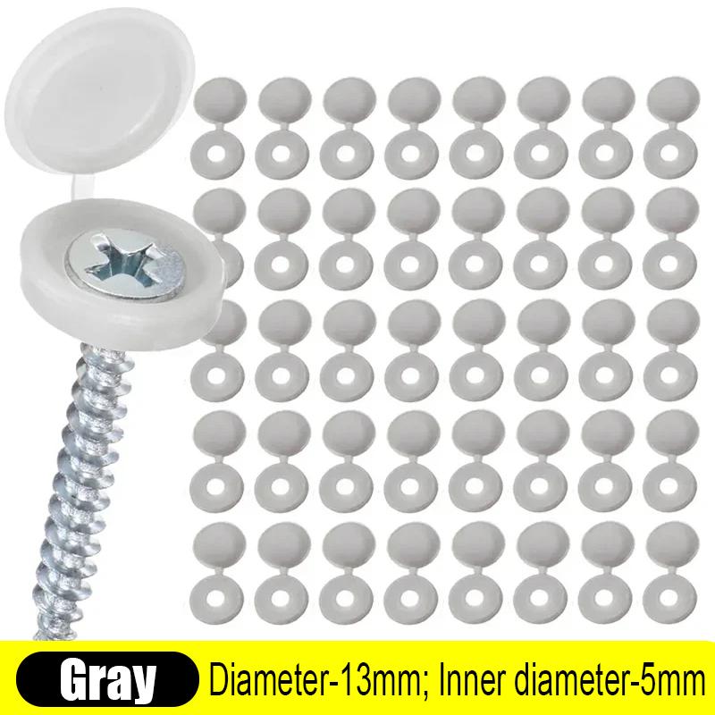 1000/100pcs Plastic Nails Screw Caps Decoration Covers Car Nut Nails Self-tapping Screws Protection Cover Furniture Hardware