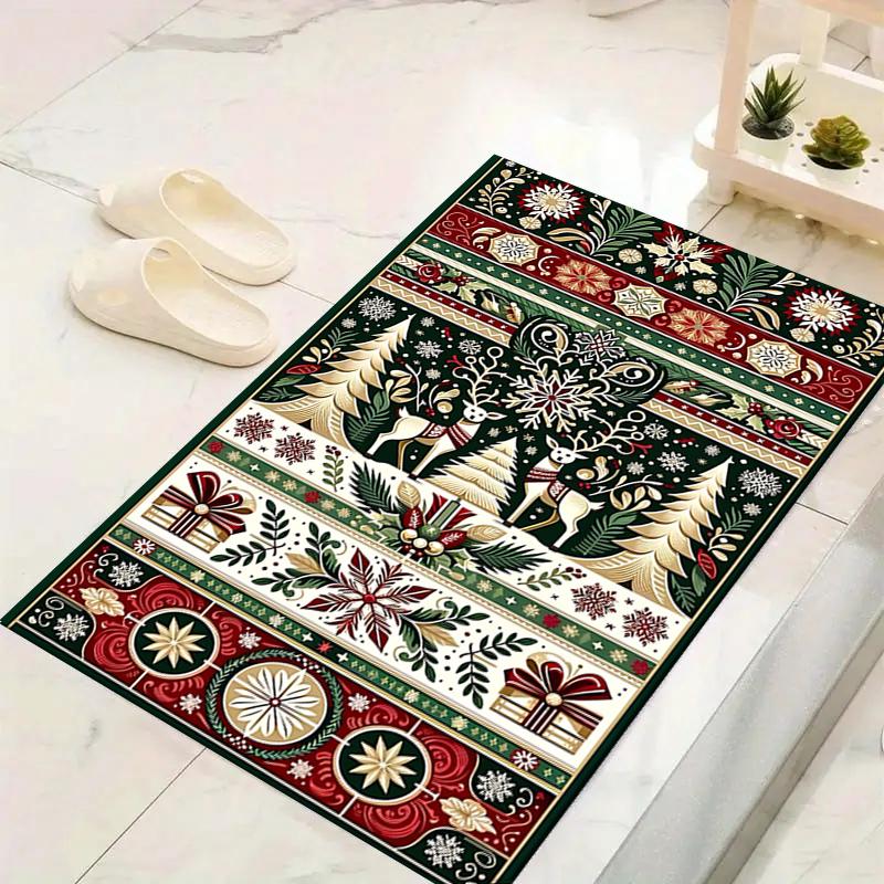1Pc Christmas Nutcracker Tradition Rug Office Carpet Indoor Outdoor Doormat Nonslip Soft And Comfortable Living Room Christmas Halloween Gift D91812