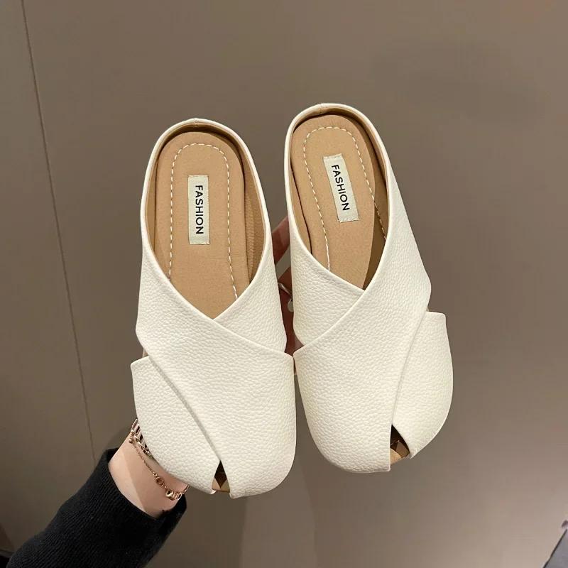 Fashion Flat Bottom Slippers Women Wear Soft Sole Comfortable Versatile Women's Shoes Fashion Slippers Pantuflas De Mujer 2024