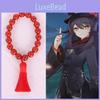 Привлекательный красный браслет из бусин Ху Тао для косплея и тематических мероприятий