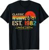 Class Of 1982 Reunion Tshirt Vintage 1982 Limited Edition Birthday 1982 Unisex Unisex Short Sleeve Printed Tshirt