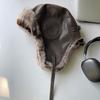 Faux Fur Lined Winter Trapper Hat Leather Snow Cap With Ear Flap Women Men Ski Ushanka