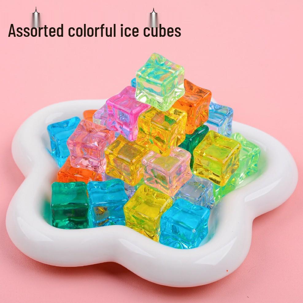 Миниатюрные разноцветные фигурки в виде кубиков льда: Сделай сам смола ролевые игры аксессуары и магниты на холодильник