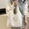 2025 New Gentle Wind Shoulder Bag Lace Lace Vest Bag Women's Large Capacity Commuter Bag Handheld Shopping Cloth Bag