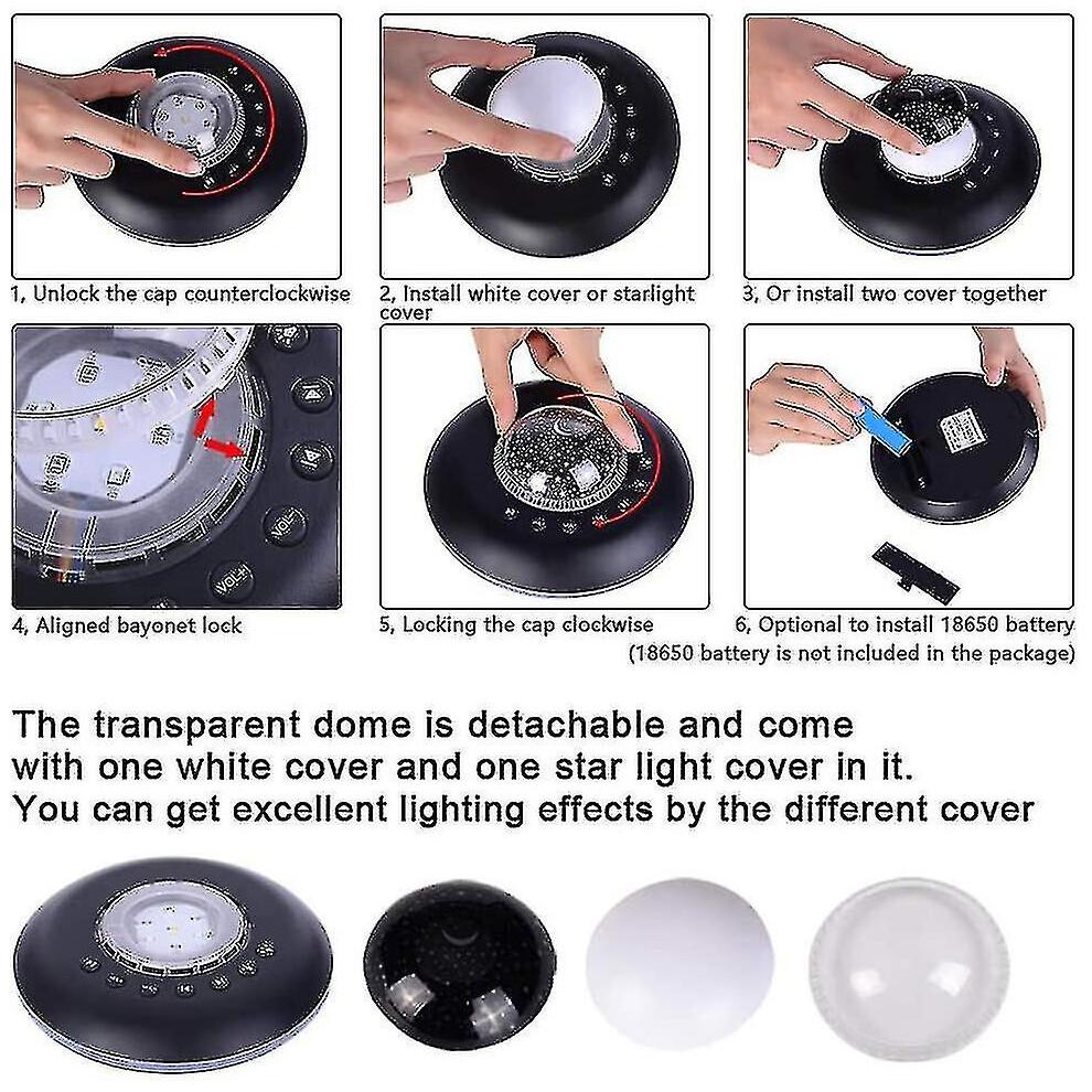 White Noise Machine Baby Sleeping Usb Portable Auto-off Sound Machine Night Light