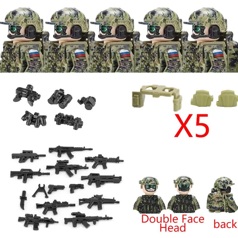 Конструктор MOC Военный Солдат Спецназ Оружие Пистолеты Шлемы Армия Великобритании Советская Армия Армия США Прибор Ночного Видения Мини Кирпичики Подарки
