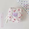 Zipper Cosmetic Storage Bag Quilted Cosmetic Pouch Portable Lipstick Organizer Pouch