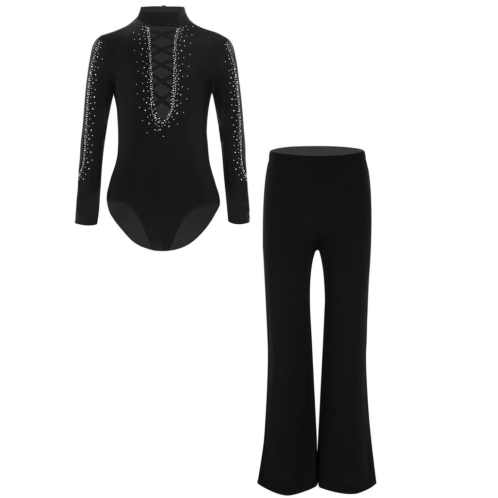 Танцевальный костюм для мальчиков, сетчатый лоскутный купальник, перекрещивающиеся бретели спереди, стразы, штаны, комплект для выступления на сцене