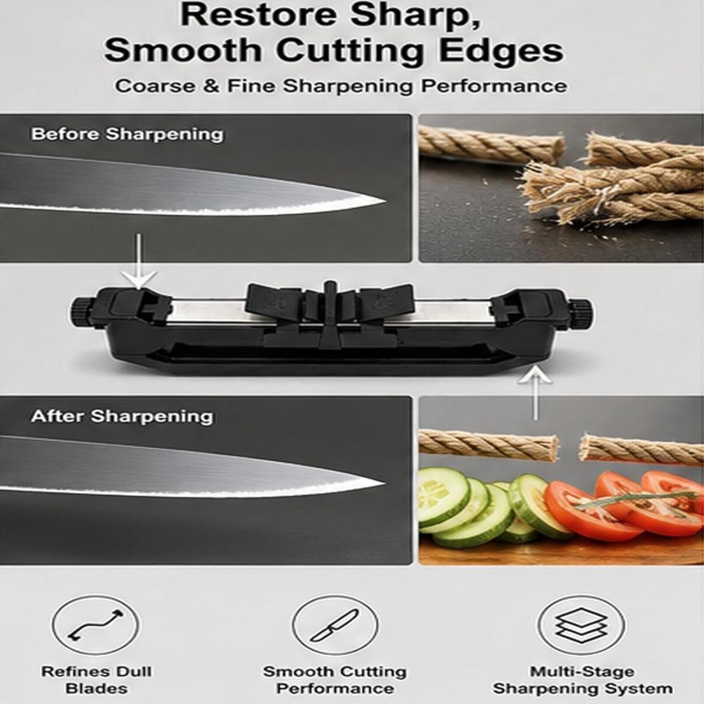 Knife sharpener, portable precision sharp knife sharpener, adventure sharp sharpening tool, with 15°/17°/25° adjustable angles