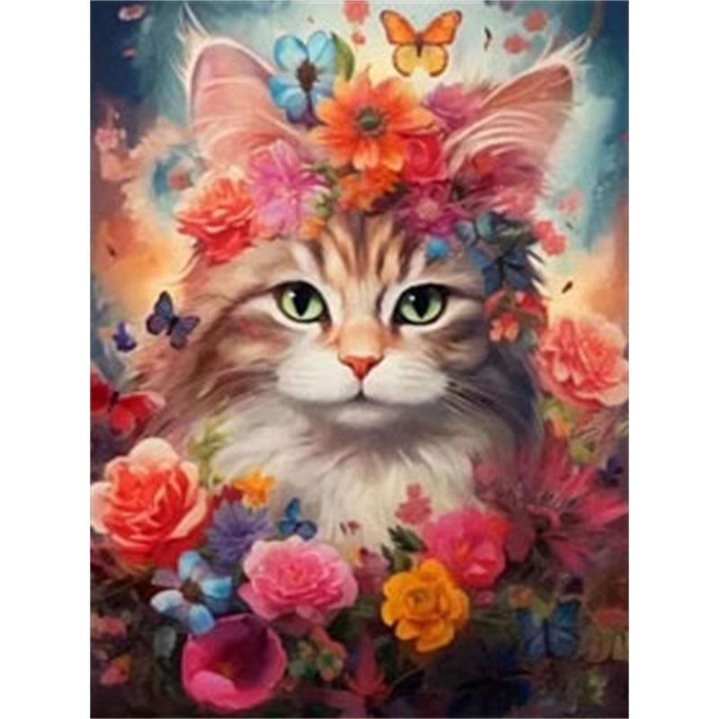 DIY Diamond Painting Flowers and Animals Cross Stitch Kit Mosaic Art Diamond Painting Full Circle/Square Diamond Home Decoration