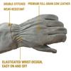 Thorn Proof Gloves Breathable Protective Work Gloves Cowhide Leather Gloves Comfortable For Pruning Garden Outdoor Work