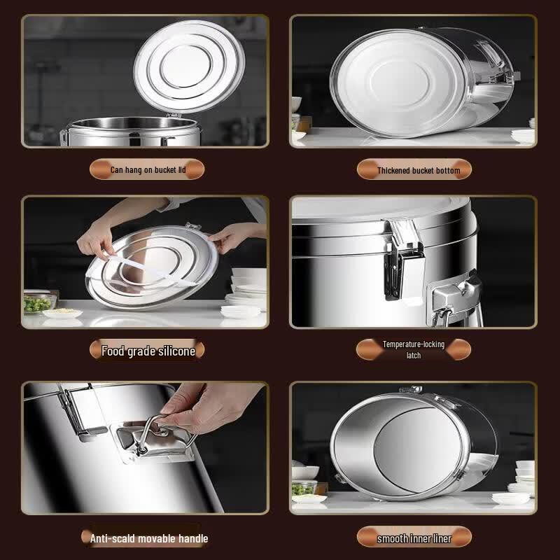JPHZNB Commercial Stainless Steel Insulated Food Warmer Dispenser